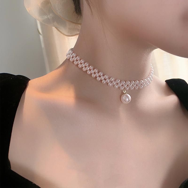 1 Pc pearl stone choker for women or girls