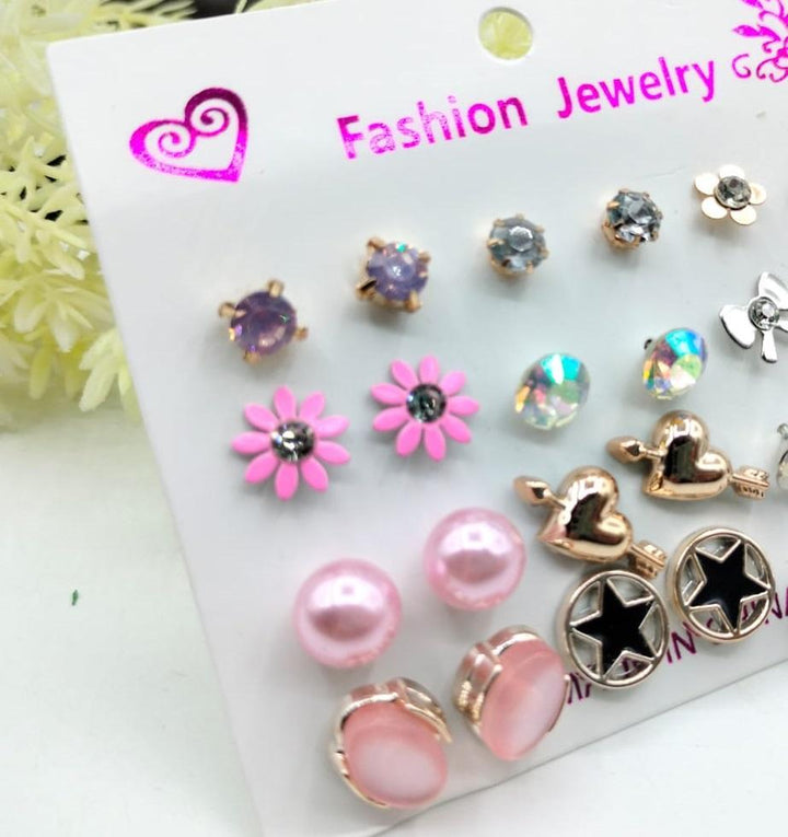 Alloy Earrings Pack of 12