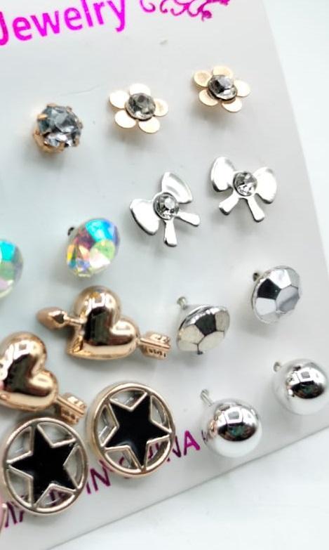 Alloy Earrings Pack of 12