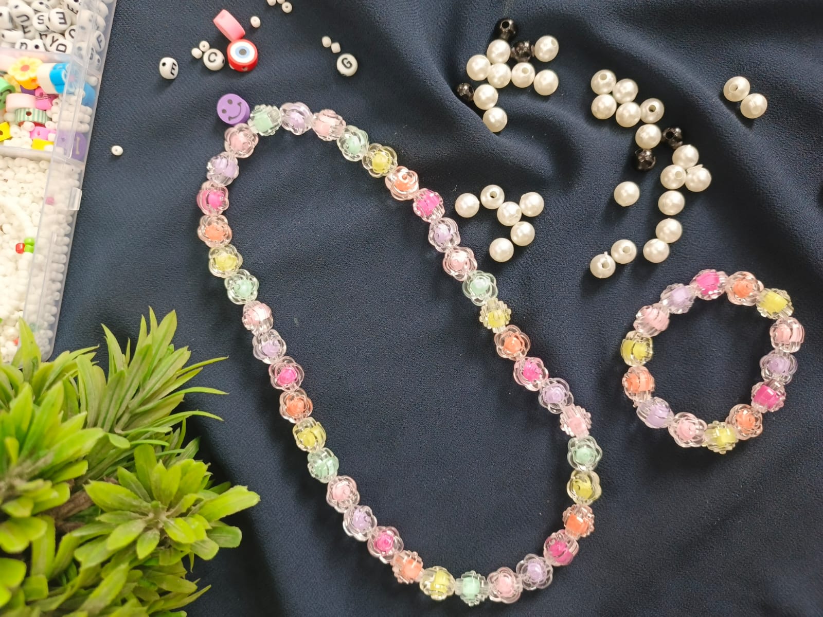 Multicolor Handmade Necklace and Bracelet Set