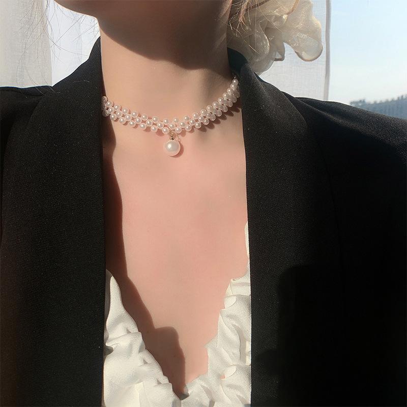 1 Pc pearl stone choker for women or girls