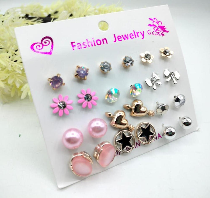 Alloy Earrings Pack of 12